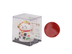 2026-figura Gato De La Suerte Solar 5 Cm Con Brazo Moviéndose Para Mesa Estante Hogar Blanco