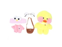 Ats-muñeco De Patso Amarillo De Peluche 30cm Con Ropa Y Gafas Juguete Suave Tipo 1