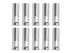2026-10 Piezas Tubería Metal E14 Para Portacandles Base De Lámpara Accesorios De Iluminación 25x80mm Cromado