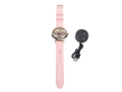 Reloj inteligente con pantalla AMOLED de 1,43 pulgadas, IP67, compatible con apps en metal y dorado.