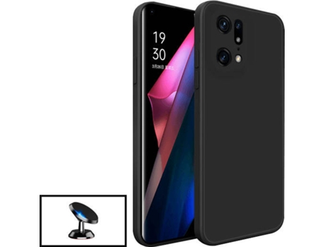 Kit Carcasa + Soporte Oppo Find X5 GIFT4ME Negro