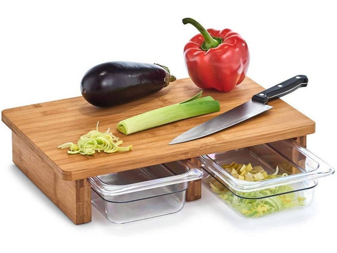Tabla de Cortar ZELLER Cajones Retráctiles II (40.5 x 26.5 x 8.5 cm)