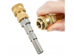 Adaptador de alta presión de 1/4'' – Acero inoxidable + latón | Compatible con hidrolimpiadoras Nilfisk | Conexión rápida