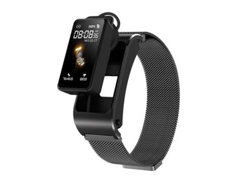 Smartwatch H21 desmontable 1,14'' banda de acero soporte para auriculares medición de temperatura/llamada Bluetooth