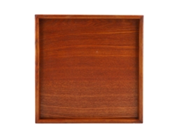 KOFIHETY Bandeja Cuadrada de Madera Maciza para Té, Café, Sushi y Aperitivos - Plato de Servicio 30x30 cm para Cafetería y Restaurante