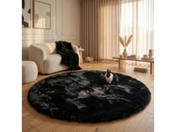 Consilio Concept Alfombra De Piel Sintética Cloud Super Soft 200x200 Cm Negro