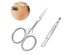Tijeras pequeñas para el cuidado del cabello - Tijeras de punta recta de acero inoxidable para cortar el cabello - Barba peine para cejas JEDBESETZT