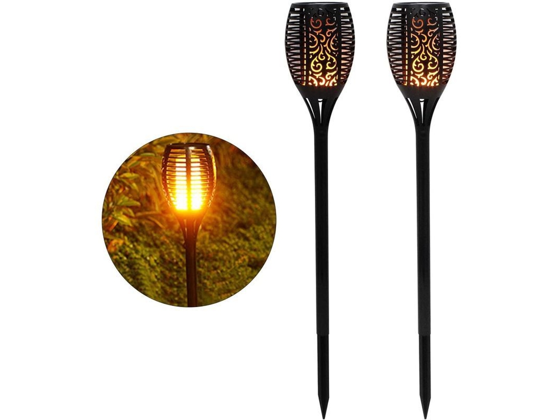 Linterna Solar De Jardín (2 Unidades) - 96 Led De Luz Cálida, Resistente Al Agua Ip65, Sensor De Luz