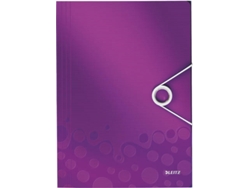 Carpeta 3 solapas LEITZ WOW Morado (A4 - Capacidad: 150 hojas)