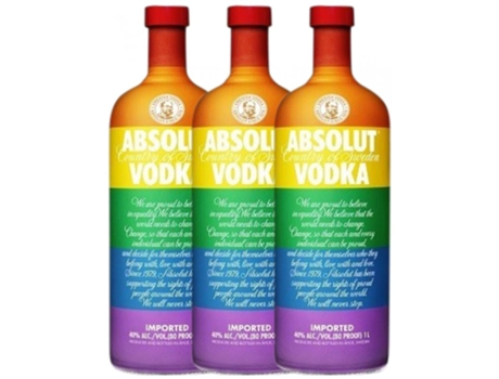 Vodka ABSOLUT Absolut Colors (1 L - 3 unidades)