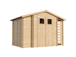 Refugio para Leña TIMBELA con Leñero M389 de Madera (5,41 M² - 218 x 328 x 206 cm)