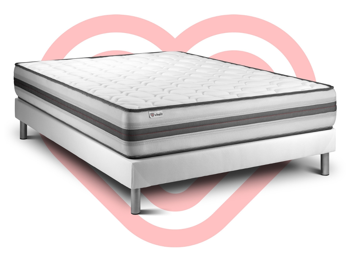 Set Somier Vital Power Recuperador 135 X 200 Cm Blanco