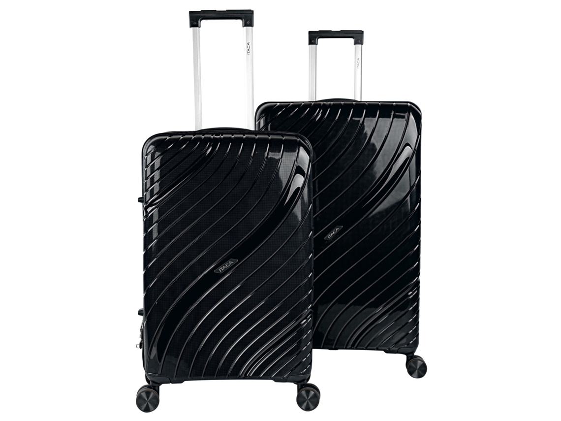 Maleta rígida negra Pp ITACA Danube (48 x 75 x 30 cm, 94 l)