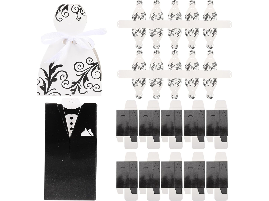 Slowmoose 100 Cajas de Dulces para Bodas para los Novios, de Cartón.