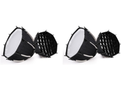 2 Softboxes Octogonales De 30 Cm Con Mini Montura Bowens Y Rejilla De Nido