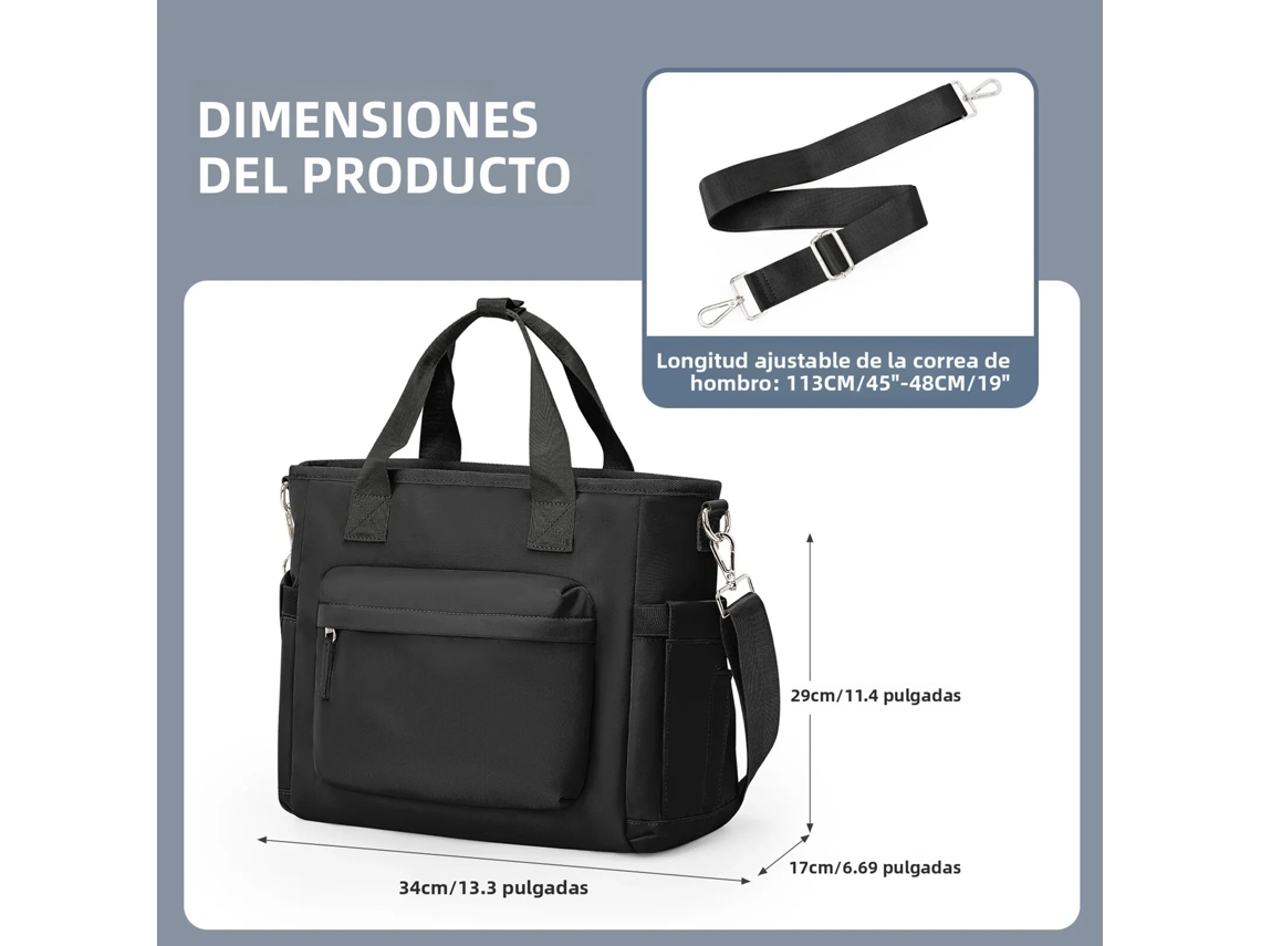 (negro) Bolsa De Almuerzo Térmica Unisex Con Correa Para El Hombro, Reutilizable