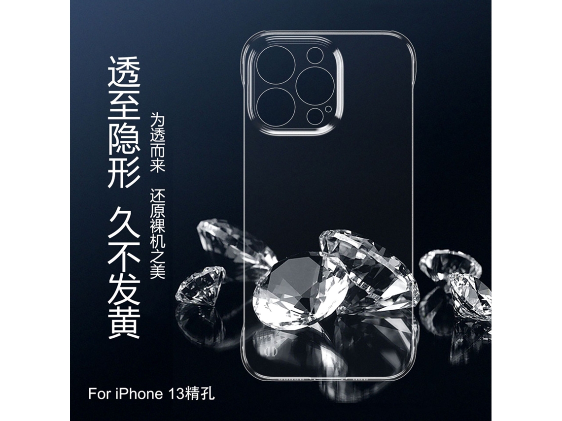 (iphone 16 Plus Transparente) Funda Transparente De Policarbonato Sin Marco Para Iphone 12 Mini Con Orificio Fino