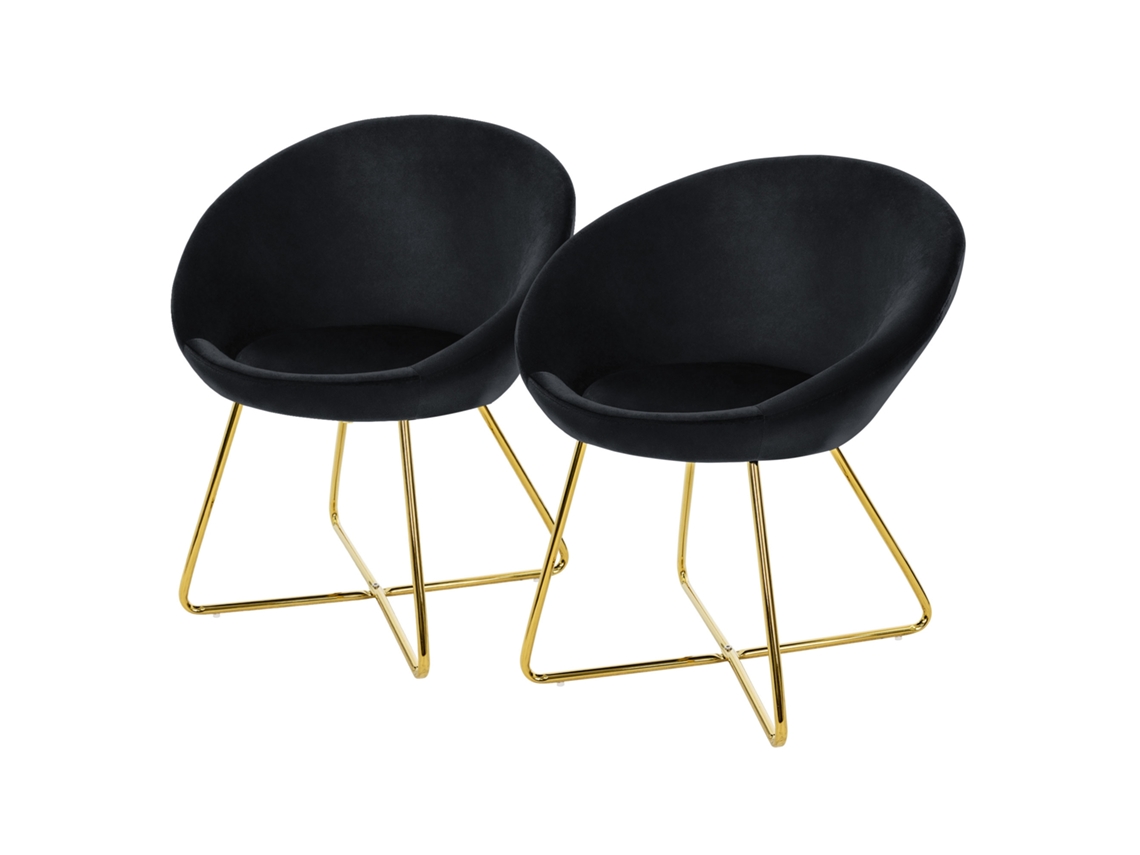 Conjunto de 2 Cadeiras de Jantar Estofadas Cadeiras de Sala de Estar Cadeiras de Cozinha S ML-DESIGN