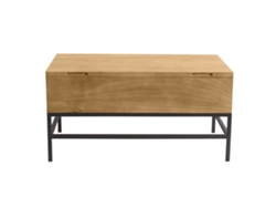 Mesa de centro elevable industrial de madera maciza de mango y metal negro L90 cm Ypster Miliboo