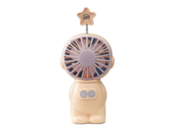 Mini Ventilador Portátil Recarregável Via Usb Com 3 Velocidades E Luz.