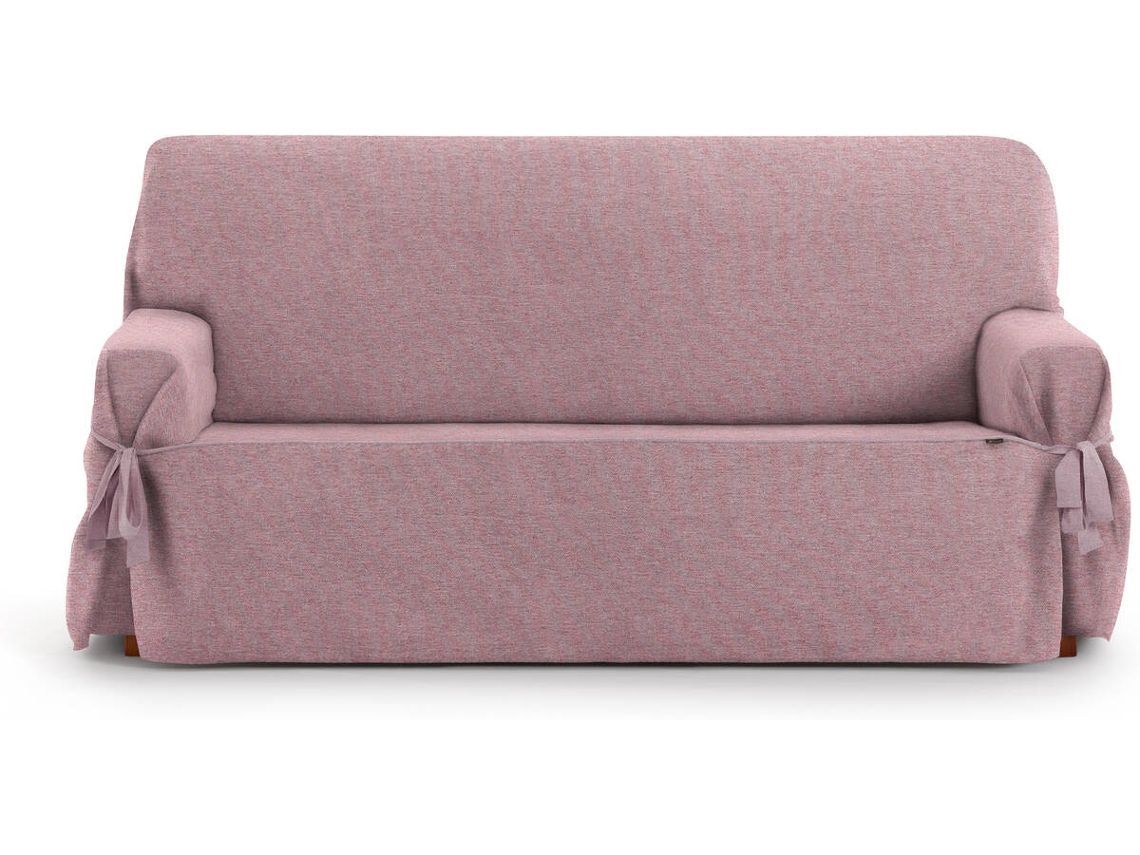 Funda de Sofá 3 Plazas EYSA Universal Premium Valeria Tejido Elástico (230 x 70 x 110 cm - Poliéster y Algodón - Rosa)