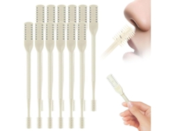 Recortadora De Vello Nasal 2 En 1 Actualizada (modelo 2024), Herramienta Manual Con Cuchilla Giratoria De 360° Para Una Depilación Eficaz (crema, 12 Unidades).