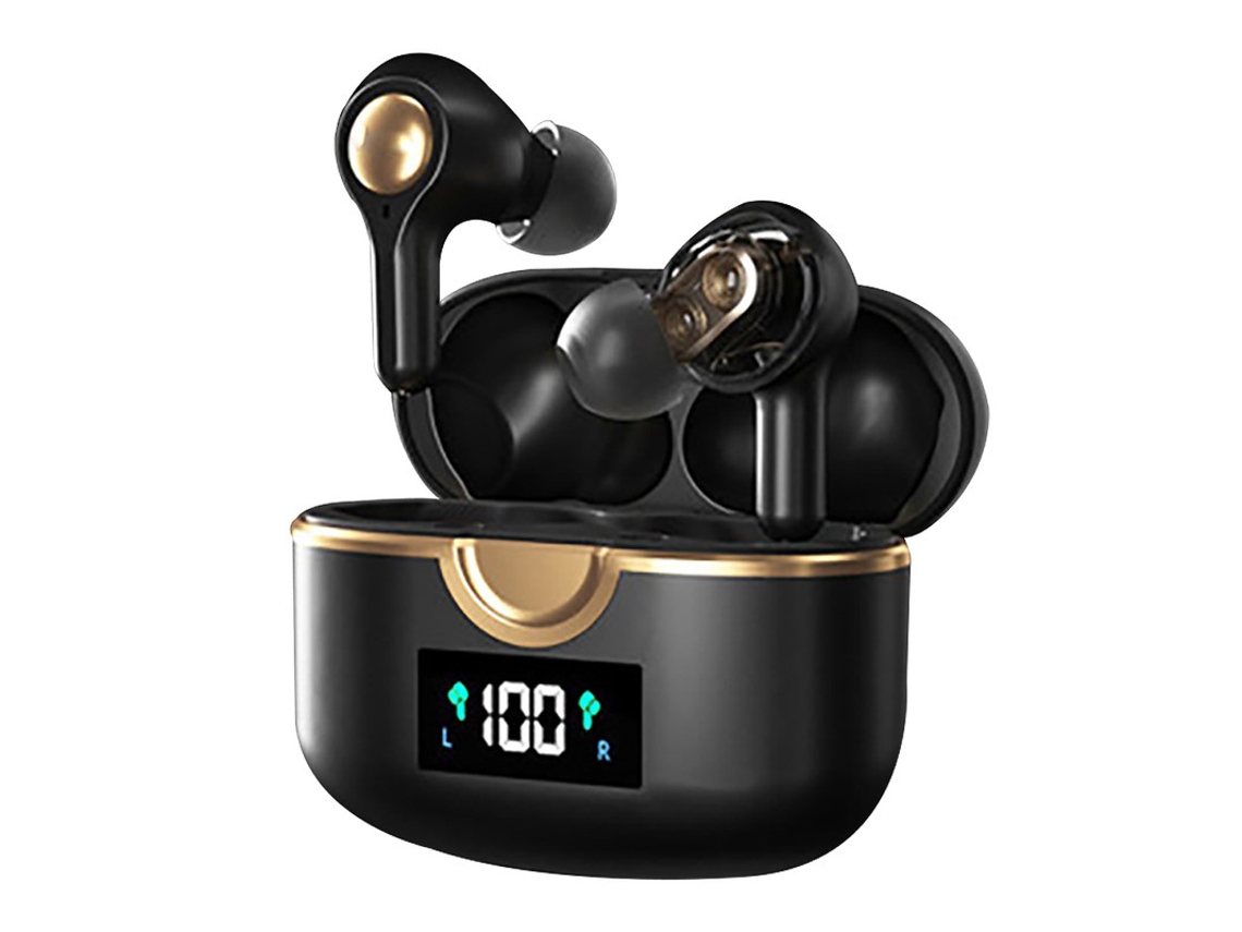 Audífonos Inalámbricos Bluetooth, 40 Horas De Reproducción Con Estuche De Carga Con Pantalla Led Con Micrófono
