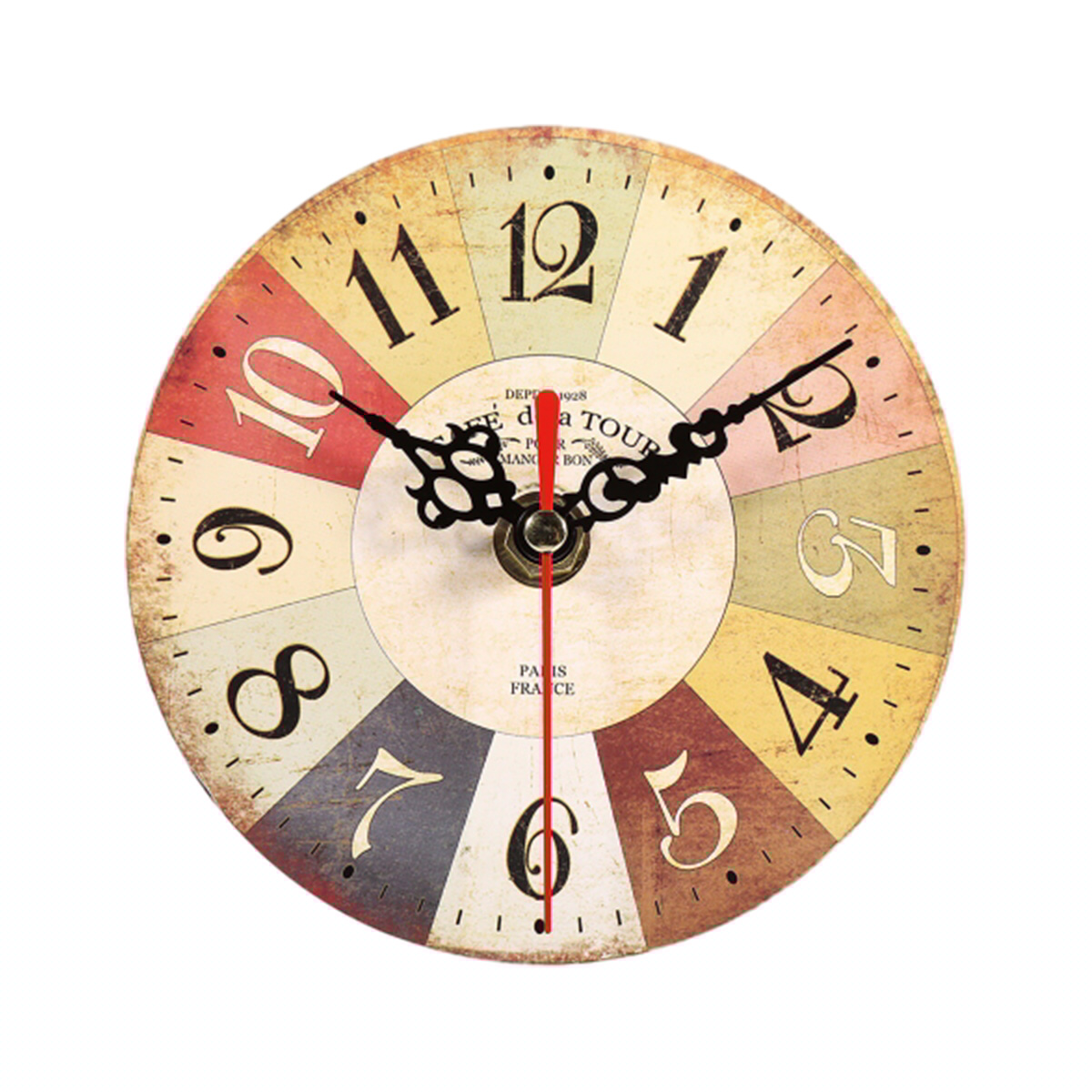 Reloj artístico estilo europeo redondo para decoración de oficina o casa Kofihety (MDF)