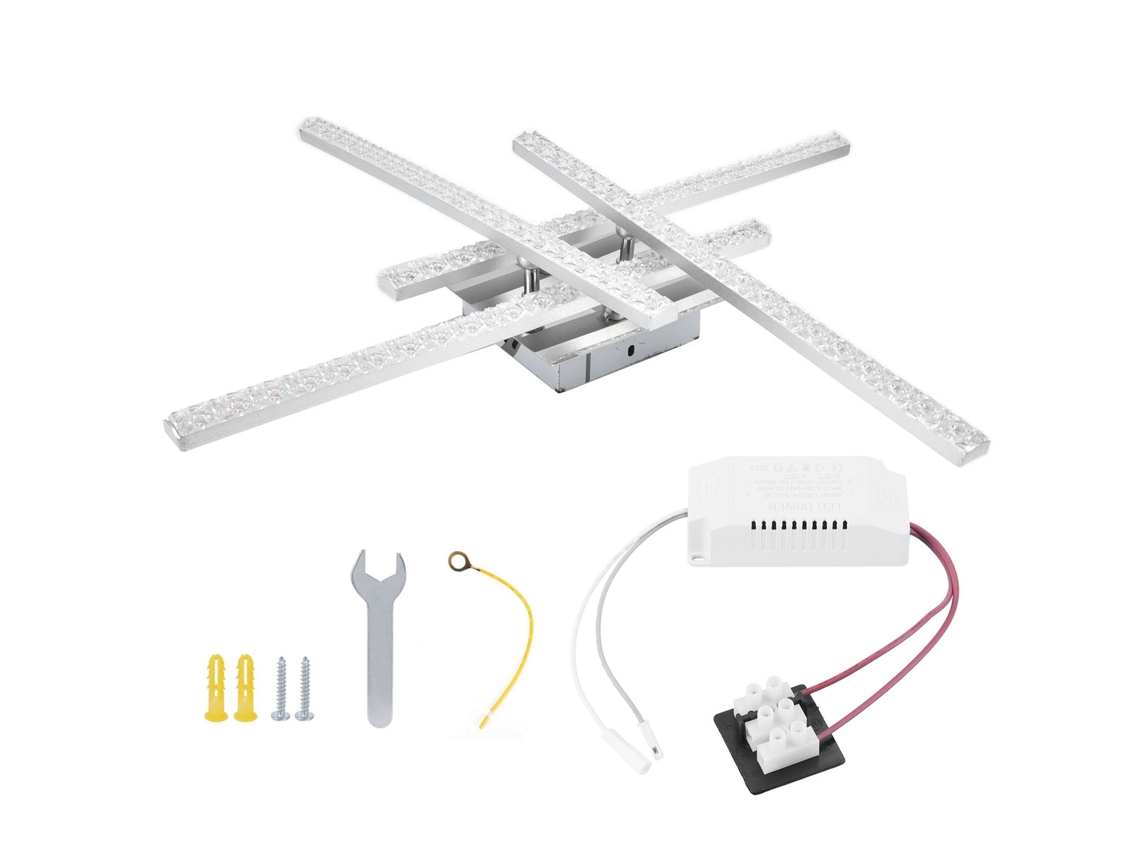 Lámpara de techo LED 2026 con 4 tubos de luz, lámpara decorativa moderna para dormitorio y hogar, luz cálida AC85-265V