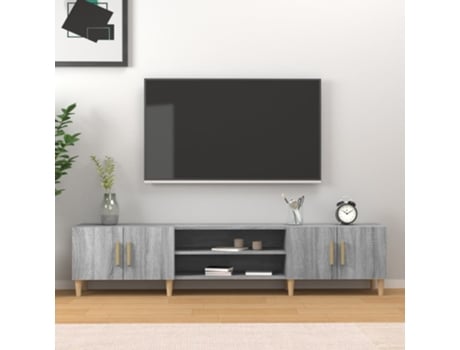MAISON EXCLUSIVE Mueble para TV madera contrachapada gris Sonoma 180x31,5x40 cm