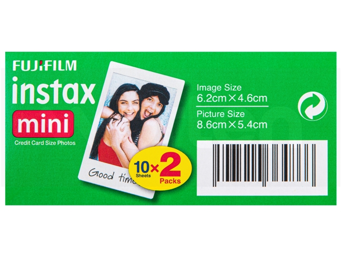 Papel Fotográfico FUJIFILM Instax Mini 2x10PK — Compatibilidad: Instax Mini