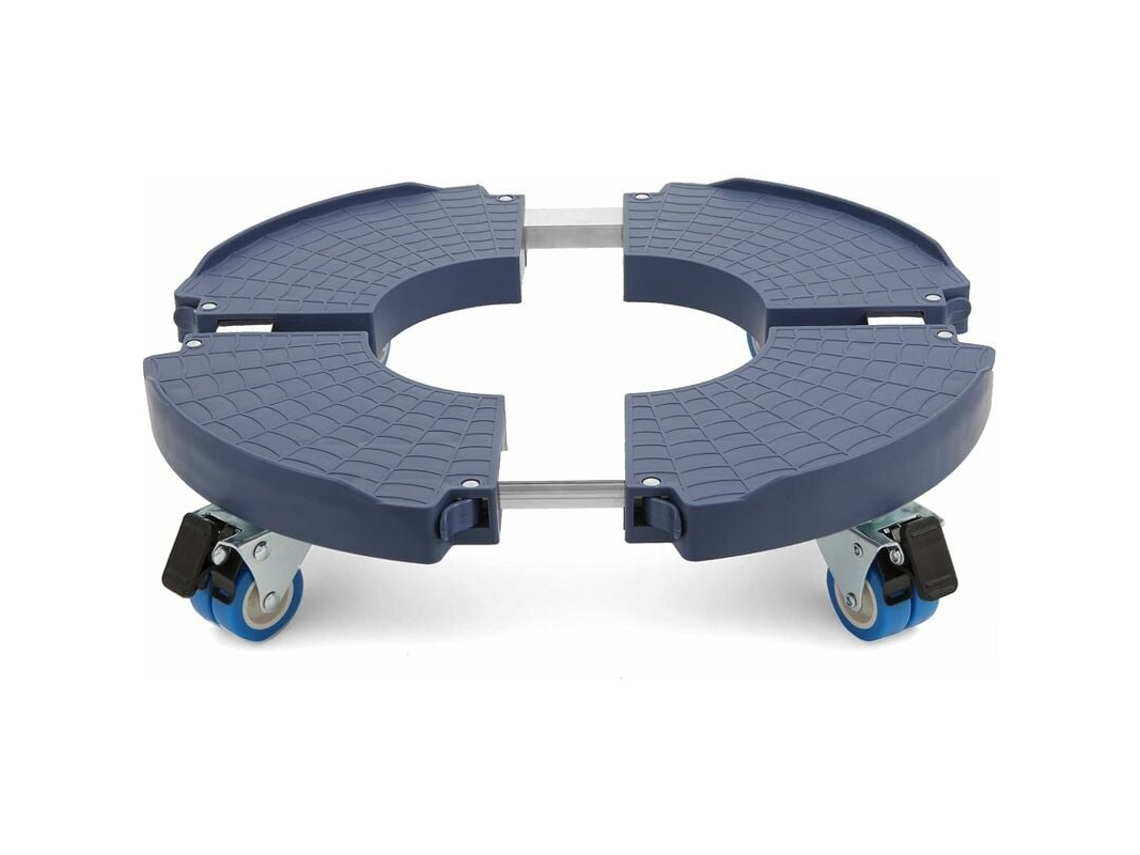 MEOIRUERY Soporte para Plantas con Ruedas Giratorio 360°, Capacidad 200 kg, Bandeja Ajustable 40-54 cm, Portamacetas para Interior y Exterior, Azul