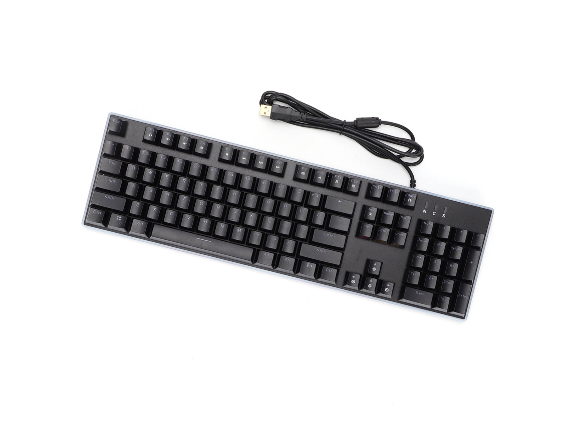 Teclado Usb 104 Teclas Retroiluminado Rgb Com Efeitos De Luz Ergonômico Para Pc Windows 2000/xp/7/8/10