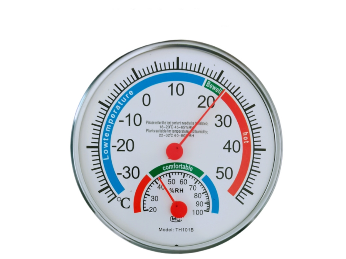 Monitor de temperatura y humedad con pantalla de doble escala, termómetro e higrómetro para interiores y exteriores para el jardín de casa, pantalla climática precisa para el hogar.