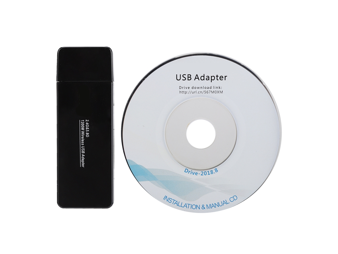 Mini Placa De Rede Sem Fio Dual Band 1200mbps Com Interface Usb3.0 Adaptador Potente Para Pc