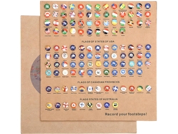Chinchetas Decorativas Con La Bandera Nacional, 291 Piezas Para Tableros De Corcho, Ligeras Y Compactas.
