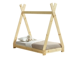 Estructura de Cama Infantil [EN.CASA] (Beige - Madera - 70x140 cm)