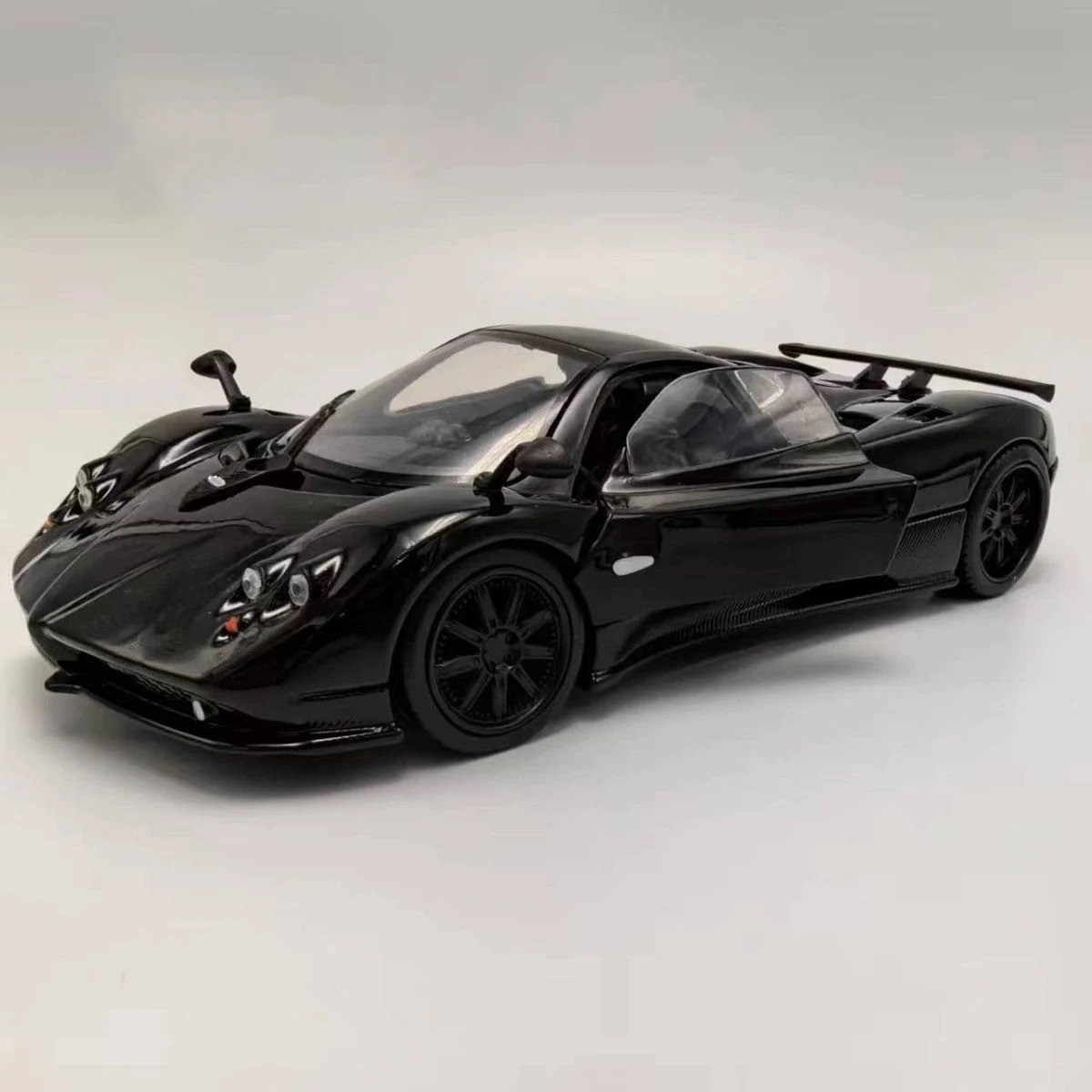 (negro) Modelo De Superdeportivo A Escala 1:24, De Metal Fundido A Presión, Modelo De Colección De Coches De Juguete.