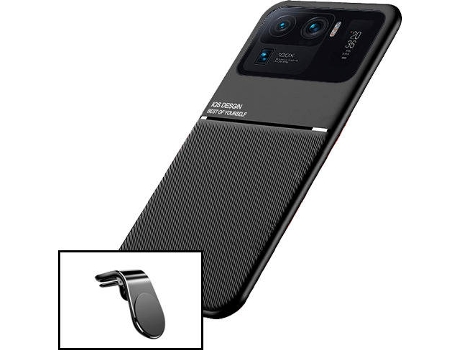Kit Protector de Pantalla de Vidrio Templado + Carcasa + Soporte Magnético Xiaomi Mi 11 Ultra PHONECARE Magnetic Lux Negro