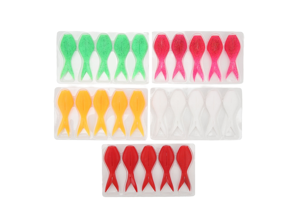 25 Señuelos Artificiales De Pesca De Tpr Elásticos Flotantes Para Pámpano, Accesorios De Pesca Para Agua Dulce Y Salada.