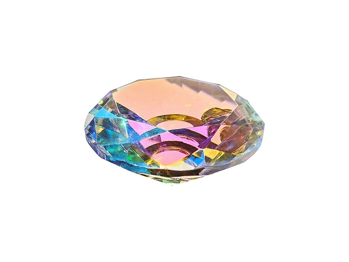 Pisapapeles decorativo de cristal K9 de 60 mm con forma de diamante, prisma arcoíris, diamantes de cristal, decoración de mesas para bodas.