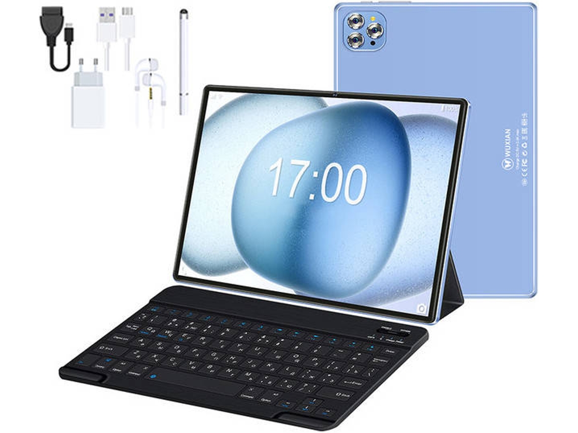 Tablet VANWIN V62 Teclado Bluetooth Funda de Cuero Auriculares Lápiz Óptico (10.1 - 128 GB - 6 GB RAM - Wi-Fi4G - Azul)