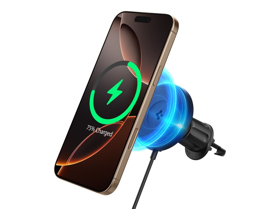 Soporte De Coche Spigen Onetap Pro 4 Magsafe Con Cargador Inalámbrico