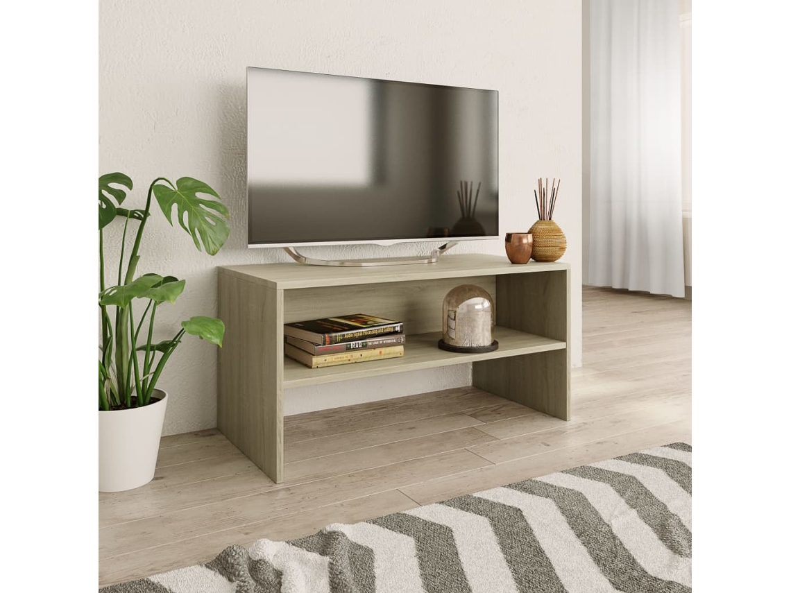 Mueble de Armario Tv 80X40X40 Cm Contrachapado Roble Sonoma