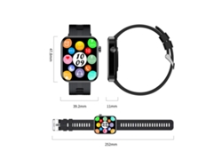 Reloj Inteligente Fw10 De 1.96'' Bt5.0 Ip67 Resistente Al Agua Rastreador De Fitness Reloj De Música Para Android Ios