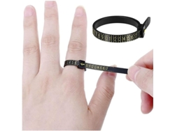 2026-herramienta Medidora De Tamaño De Anillo Reutilizable De Cinta Negra Para Us 1-17