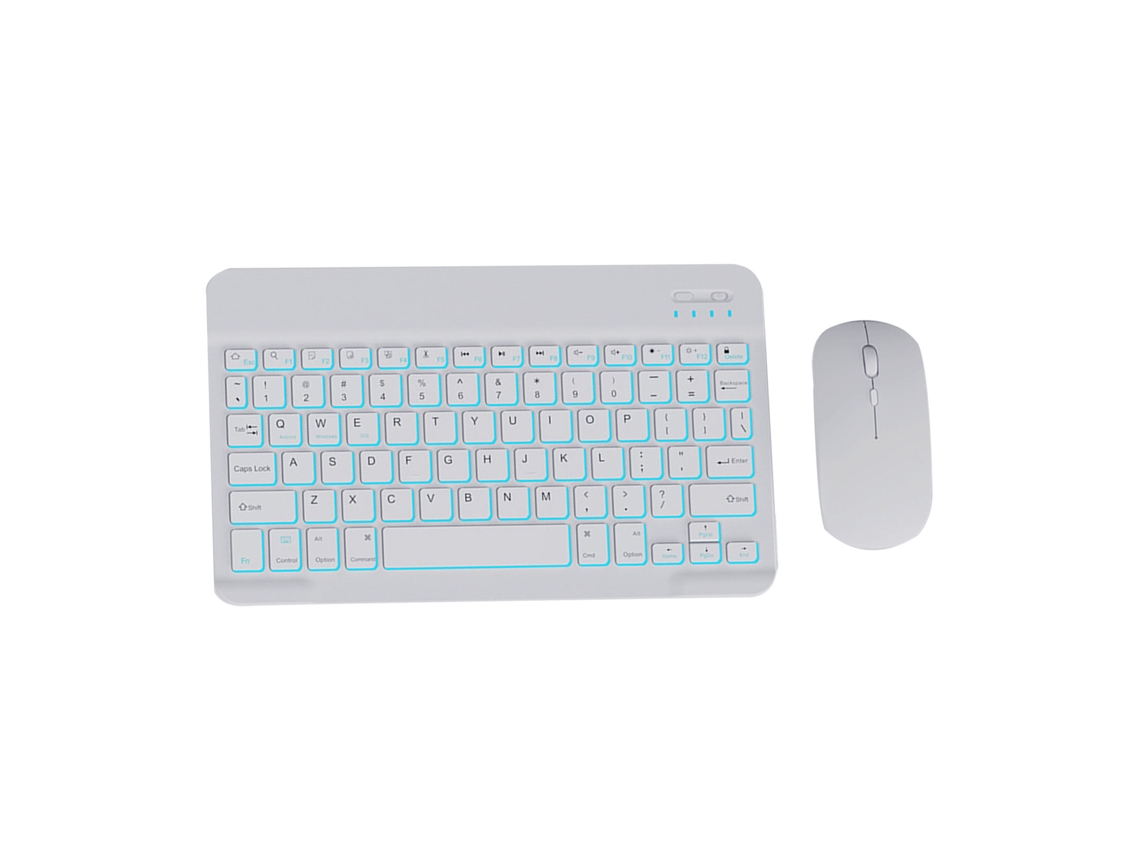 Teclado Bluetooth Com Iluminação, Adequado Para Tablet Ipad 10 Polegadas, Conjunto Com Mouse.