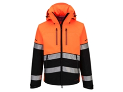 Chaqueta Alta Visibilidad Shell Ev4 | Impermeable Trabajo Naranja/negro / Xxl