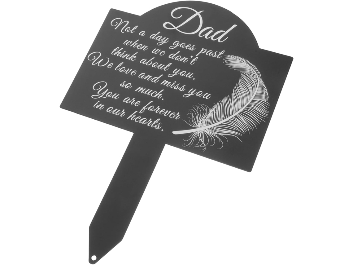 Estacas conmemorativas para homenajes, adornos de hierro resistentes para césped, decoraciones para cementerios. Vayotoy