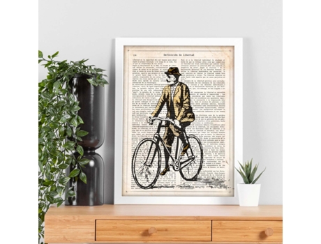 Poster De Hombre En Bici. Láminas De Bicicletas Definiciones.